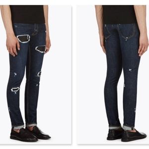 Public School Blue Indigo Distressed Leather 31